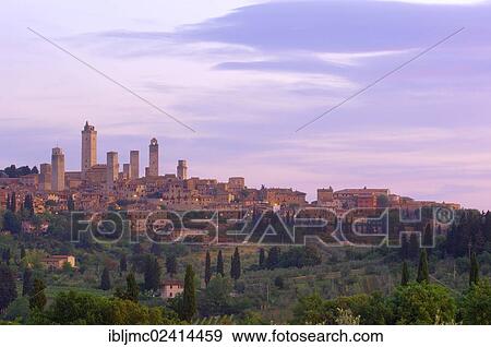 Townscape, San Gimignano, UNESCO World Heritage Site, Tuscany, Siena Province, Italy, Europe View Large Photo Image Stock Photo - Townscape, San Gimignano, UNESCO World Heritage Site, Tuscany, Siena Province, Italy, Europe. Fotosearch