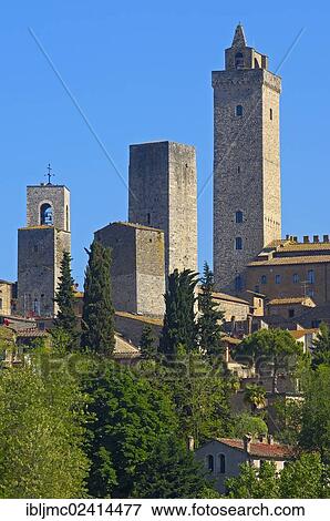 Townscape, San Gimignano, UNESCO World Heritage Site, Tuscany, Siena, Province, Italy, Europe View Large Photo Image Stock Photo - Townscape, San Gimignano, UNESCO World Heritage Site, Tuscany, Siena, Province, Italy, Europe. Fotosearch
