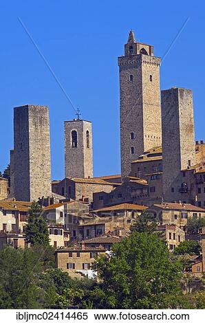 Townscape, San Gimignano, UNESCO World Heritage Site, Tuscany, Siena Province, Italy, Europe View Large Photo Image Stock Photography - Townscape, San Gimignano, UNESCO World Heritage Site, Tuscany, Siena Province, Italy, Europe. Fotosearch