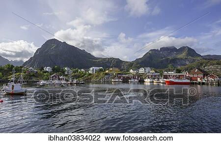 "Townscape, Sorvagen, Lofoten, Nordland, Norway, Europe" View Large Photo Image Stock Image - "Townscape, Sorvagen, Lofoten, Nordland, Norway, Europe". Fotosearch