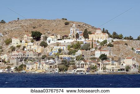 "Townscape, Symi, Symi island, Greece, Europe" View Large Photo Image Picture - "Townscape, Symi, Symi island, Greece, Europe". Fotosearch