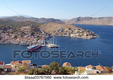 "Townscape, Symi, Symi island, Greece, Europe" View Large Photo Image Stock Image - "Townscape, Symi, Symi island, Greece, Europe". Fotosearch