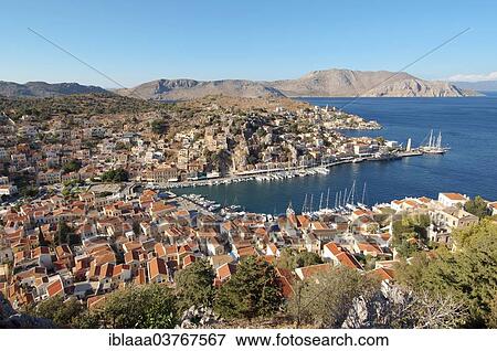 "Townscape, Symi, Symi island, Greece, Europe" View Large Photo Image Stock Photo - "Townscape, Symi, Symi island, Greece, Europe". Fotosearch