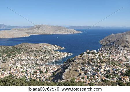 "Townscape, Symi, Symi island, Greece, Europe" View Large Photo Image Stock Photograph - "Townscape, Symi, Symi island, Greece, Europe". Fotosearch