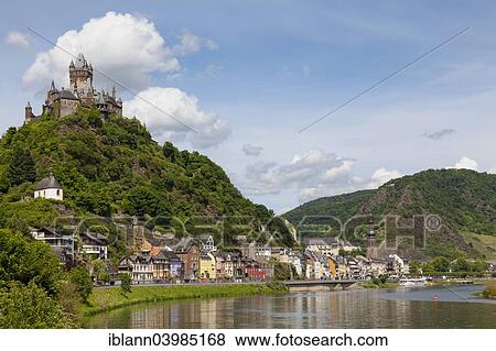 "Townscape with Cochem Imperial Castle, Cochem, Central Moselle, Rhineland-Palatinate, Germany, Europe" View Large Photo Image Stock Photo - "Townscape with Cochem Imperial Castle, Cochem, Central Moselle, Rhineland-Palatinate, Germany, Europe". Fotosearch