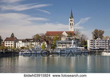 "Townscape with harbor, Lake Constance, Romanshorn, Canton of Thurgau, Switzerland, Europe" View Large Photo Image Picture - "Townscape with harbor, Lake Constance, Romanshorn, Canton of Thurgau, Switzerland, Europe". Fotosearch