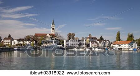 "Townscape with harbor, Lake Constance, Romanshorn, Canton of Thurgau, Switzerland, Europe" View Large Photo Image Stock Image - "Townscape with harbor, Lake Constance, Romanshorn, Canton of Thurgau, Switzerland, Europe". Fotosearch