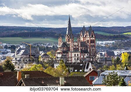 Picture - "Townscape with Limburg Cathedral, Limburg an der Lahn, Hesse, Germany, Europe". Fotosearch