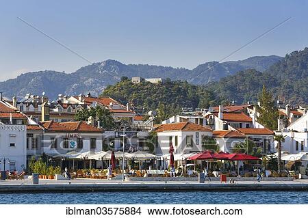 Picture - "Townscape with promenade, Marmaris, Provinz Mugla, Aegais, Turkey, Asia". Fotosearch