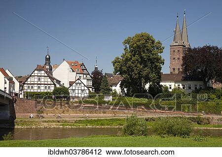 "Townscape with St. Kilianikirche church, Hoxter, Weser Uplands, North Rhine-Westphalia, Germany, Europe" View Large Photo Image Stock Image - "Townscape with St. Kilianikirche church, Hoxter, Weser Uplands, North Rhine-Westphalia, Germany, Europe". Fotosearch