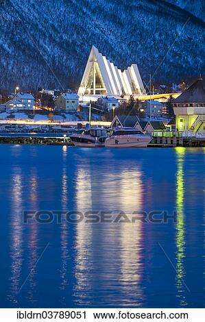"Townscape with the Arctic Cathedral, architect Jan Inge Hovig, Tromso, Troms, Norway, Europe" View Large Photo Image Stock Image - "Townscape with the Arctic Cathedral, architect Jan Inge Hovig, Tromso, Troms, Norway, Europe". Fotosearch
