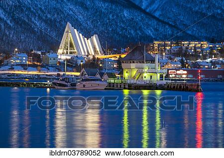 "Townscape with the Arctic Cathedral, architect Jan Inge Hovig, Tromso, Troms, Norway, Europe" View Large Photo Image Stock Image - "Townscape with the Arctic Cathedral, architect Jan Inge Hovig, Tromso, Troms, Norway, Europe". Fotosearch