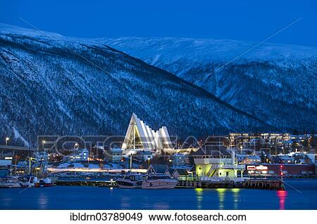 "Townscape with the Arctic Cathedral, architect Jan Inge Hovig, Tromso, Troms, Norway, Europe" View Large Photo Image Stock Photo - "Townscape with the Arctic Cathedral, architect Jan Inge Hovig, Tromso, Troms, Norway, Europe". Fotosearch