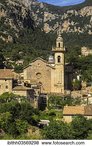 "Townscape with the Church of San Bartolome, Valldemossa, Balearische Inseln, Spain, Europe" View Large Photo Image Stock Photo - "Townscape with the Church of San Bartolome, Valldemossa, Balearische Inseln, Spain, Europe". Fotosearch