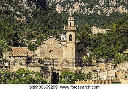"Townscape with the Church of San Bartolome, Valldemossa, Balearische Inseln, Spain, Europe" View Large Photo Image Stock Photo - "Townscape with the Church of San Bartolome, Valldemossa, Balearische Inseln, Spain, Europe". Fotosearch