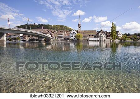 "Townscape with the monastery of St. George on the Rhine, Stein am Rhein, Canton of Schaffhausen, Switzerland, Europe" View Large Photo Image Stock Image - "Townscape with the monastery of St. George on the Rhine, Stein am Rhein, Canton of Schaffhausen, Switzerland, Europe". Fotosearch