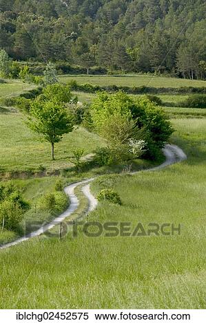 "Track through landscape of the Garrotxa Volcanic Zone Natural Park, Catalonia, Spain, Europe" View Large Photo Image Stock Photography - "Track through landscape of the Garrotxa Volcanic Zone Natural Park, Catalonia, Spain, Europe". Fotosearch