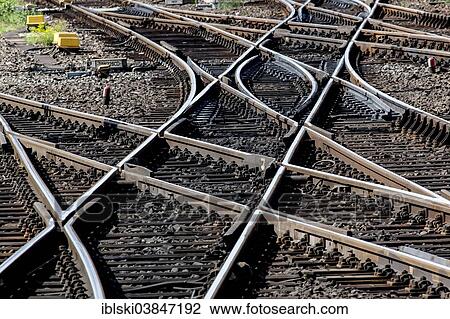 "Tracks and railway switches of the Deutsche Bahn AG at Frankfurt main station, Frankfurt am Main, Hesse, Germany, Europe" View Large Photo Image Stock Image - "Tracks and railway switches of the Deutsche Bahn AG at Frankfurt main station, Frankfurt am Main, Hesse, Germany, Europe". Fotosearch