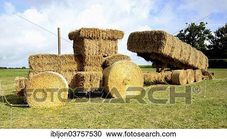 "Tractor and trailer made of straw bales, Tomelilla, Scania, Sweden, Europe" View Large Photo Image Stock Image - "Tractor and trailer made of straw bales, Tomelilla, Scania, Sweden, Europe". Fotosearch