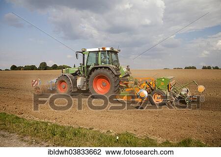 "Tractor ploughing a field, Kamen, North Rhine-Westphalia, Germany, Europe" View Large Photo Image Stock Image - "Tractor ploughing a field, Kamen, North Rhine-Westphalia, Germany, Europe". Fotosearch