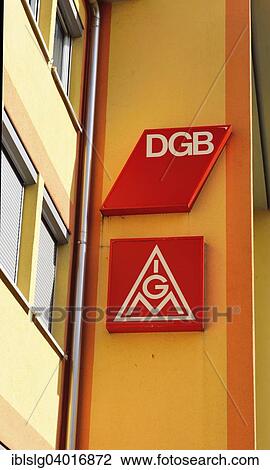 "Trade Union building with the logo of IG Metall and Deutscher Gewerkschaftsbund, German Trade Union Federation, Rosenheim, Upper Bavaria, Bavaria, Germany, Europe" View Large Photo Image Stock Image - "Trade Union building with the logo of IG Metall and Deutscher Gewerkschaftsbund, German Trade Union Federation, Rosenheim, Upper Bavaria, Bavaria, Germany, Europe". Fotosearch