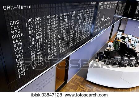 "Trading board of the DAX on the trading floor of the Frankfurt Stock Exchange, Deutsche Borse AG, Frankfurt am Main, Hesse, Germany, Europe" View Large Photo Image Stock Photo - "Trading board of the DAX on the trading floor of the Frankfurt Stock Exchange, Deutsche Borse AG, Frankfurt am Main, Hesse, Germany, Europe". Fotosearch