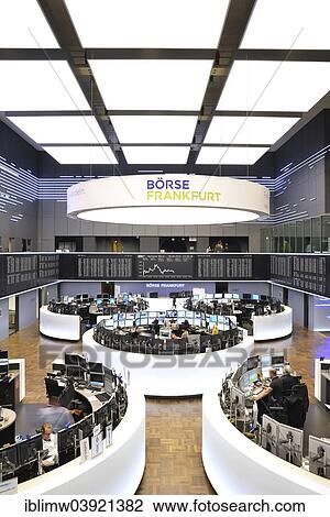 "Trading floor of the Frankfurt Stock Exchange, trading board of the DAX stock market index, Deutsche Borse AG, Frankfurt am Main, Hesse, Germany, Europe" View Large Photo Image Stock Image - "Trading floor of the Frankfurt Stock Exchange, trading board of the DAX stock market index, Deutsche Borse AG, Frankfurt am Main, Hesse, Germany, Europe". Fotosearch