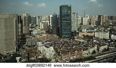 "Traditional and modern districts, Shanghai, China, Asia" View Large Photo Image Stock Photograph - "Traditional and modern districts, Shanghai, China, Asia". Fotosearch