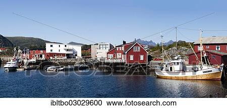 "Traditional and modern houses beside the harbour, Ballstadt, Lofoten, Nordland, Norway, Europe" View Large Photo Image Stock Image - "Traditional and modern houses beside the harbour, Ballstadt, Lofoten, Nordland, Norway, Europe". Fotosearch