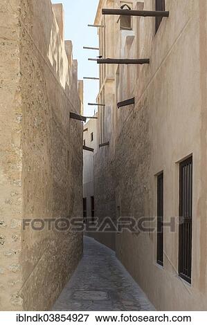 "Traditional Arabic fortress wall made of clay, at the al-Fahidi Fort, Dubai, United Arab Emirates, Asia" View Large Photo Image Stock Photo - "Traditional Arabic fortress wall made of clay, at the al-Fahidi Fort, Dubai, United Arab Emirates, Asia". Fotosearch