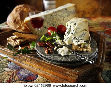 Traditional blue Stilton cheese View Large Photo Image Stock Photograph - Traditional blue Stilton cheese. Fotosearch