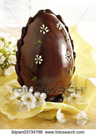 Traditional chocolate Easter egg View Large Photo Image Stock Photo - Traditional chocolate Easter egg. Fotosearch