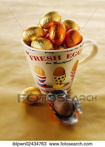 Traditional chocolate Easter eggs View Large Photo Image Stock Image - Traditional chocolate Easter eggs. Fotosearch