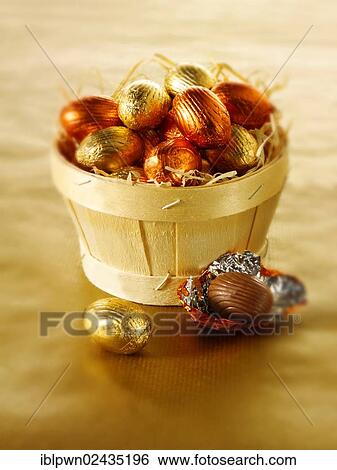 Stock Photograph - Traditional chocolate Easter eggs. Fotosearch