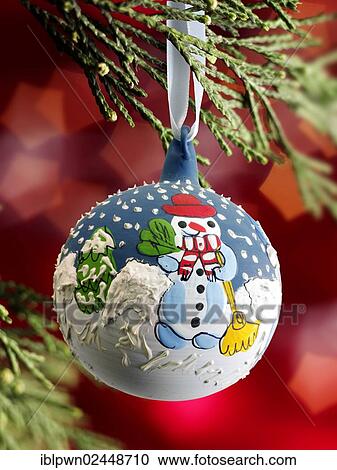 Stock Image - Traditional Christmas tree bauble decoration. Fotosearch