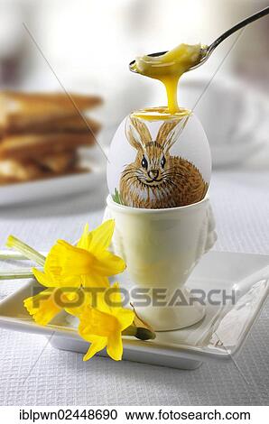 Traditional decorated Easter egg with Easter bunny illustration View Large Photo Image Stock Image - Traditional decorated Easter egg with Easter bunny illustration. Fotosearch