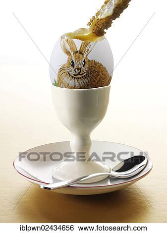 Traditional decorated Easter egg with Easter bunny illustration View Large Photo Image Stock Photograph - Traditional decorated Easter egg with Easter bunny illustration. Fotosearch