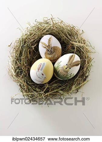 Stock Photo - Traditional decorated Easter eggs. Fotosearch