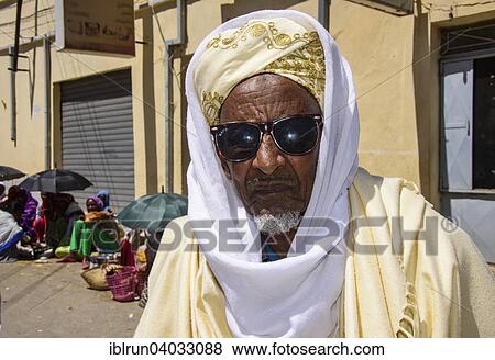Stock Photo - "Traditional dressed man on the Market of Adi Keyh, Eritrea, Africa". Fotosearch