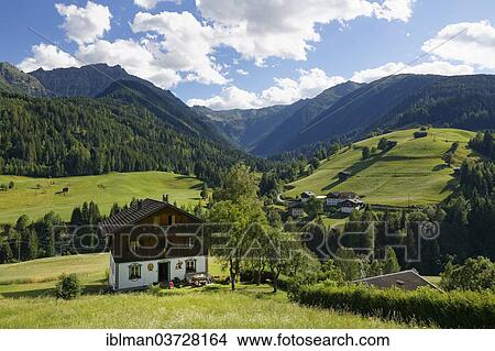 Picture - "Traditional house, Carnic Alps, Maria Luggau, Lesachtal, Hermagor District, Carinthia, Austria, Europe". Fotosearch