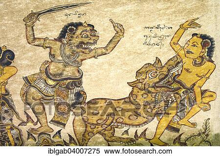 "Traditional Kamasan painting, Kertha Gosa pavilion, former Hall of Justice, in Puri Semarapura Palace, Klungkung, Bali, Indonesia, Asia" View Large Photo Image Stock Photography - "Traditional Kamasan painting, Kertha Gosa pavilion, former Hall of Justice, in Puri Semarapura Palace, Klungkung, Bali, Indonesia, Asia". Fotosearch