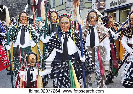 "Traditional Swabian-Alemannic carnival characters with """"Federahannes"""" figure, Rottweil Carnival, Rottweil, Black Forest, Baden-Wuerttemberg, Germany, Europe" View Large Photo Image Picture - "Traditional Swabian-Alemannic carnival characters with """"Federahannes"""" figure, Rottweil Carnival, Rottweil, Black Forest, Baden-Wuerttemberg, Germany, Europe". Fotosearch