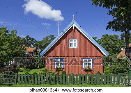 "Traditional wooden house, Nida, KlaipÄ—da County, Lithuania, Europe" View Large Photo Image Stock Photo - "Traditional wooden house, Nida, KlaipÄ—da County, Lithuania, Europe". Fotosearch