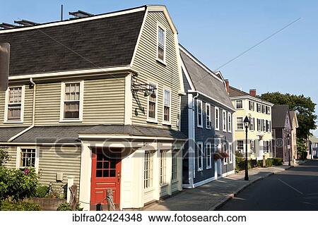 Traditional wooden houses in Marblehead, Essex County, Massachusetts, New England, USA, United States, North America View Large Photo Image Stock Photo - Traditional wooden houses in Marblehead, Essex County, Massachusetts, New England, USA, United States, North America. Fotosearch