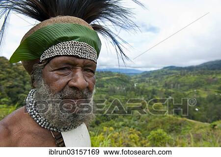 "Traditionally dressed tribal chief in the Highlands, Paya, Highland, Papua New Guinea, Oceania" View Large Photo Image Stock Photo - "Traditionally dressed tribal chief in the Highlands, Paya, Highland, Papua New Guinea, Oceania". Fotosearch