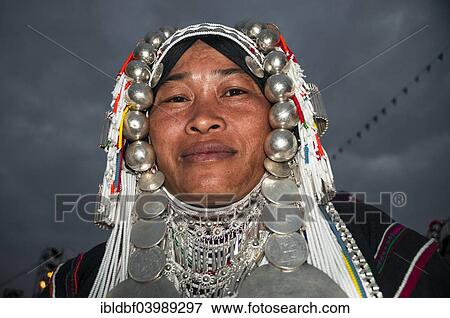 "Traditionally dressed woman from the Akha people, hill tribe, ethnic minority, portrait, Chiang Rai Province, Northern Thailand, Thailand, Asia" View Large Photo Image Stock Photo - "Traditionally dressed woman from the Akha people, hill tribe, ethnic minority, portrait, Chiang Rai Province, Northern Thailand, Thailand, Asia". Fotosearch