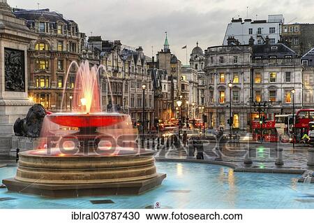 Stock Image - "Trafalgar Square, Whitehall, London, England, United Kingdom, Europe". Fotosearch