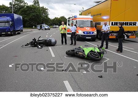"Traffic accident caused by a motorcyclist who was driving under the influence of alcohol, Stuttgart, Baden-Wuerttemberg, Germany, Europe" View Large Photo Image Stock Photo - "Traffic accident caused by a motorcyclist who was driving under the influence of alcohol, Stuttgart, Baden-Wuerttemberg, Germany, Europe". Fotosearch