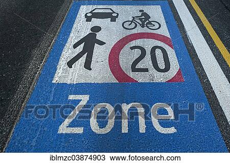 "Traffic-calmed road, road markings, Vienna, Austria, Europe" View Large Photo Image Stock Image - "Traffic-calmed road, road markings, Vienna, Austria, Europe". Fotosearch