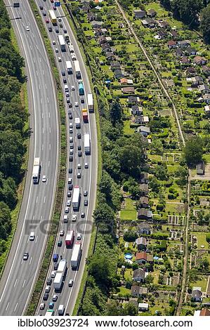 "Traffic jam, in the aftermath of damage caused by a storm on 9 June 2014, aerial view, Duisburg, Ruhr Area, North Rhine-Westphalia, Germany, Europe" View Large Photo Image Picture - "Traffic jam, in the aftermath of damage caused by a storm on 9 June 2014, aerial view, Duisburg, Ruhr Area, North Rhine-Westphalia, Germany, Europe". Fotosearch